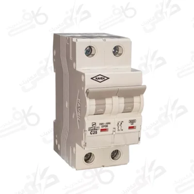کلید مينياتوری 1 فاز و نول 25 آمپر الكترو كاوه K C 6 | فیوز مینیاتوری