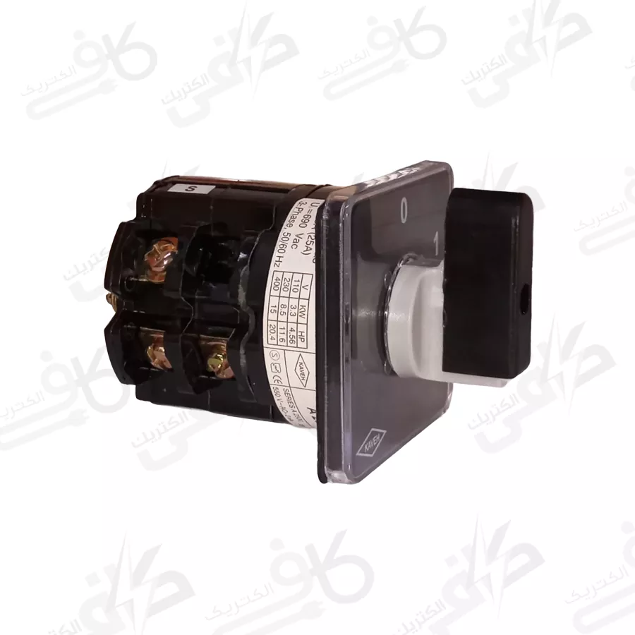 الکتروکاوه | کلید گردان سه فاز یکطرفه | 25 آمپر مدل 2503