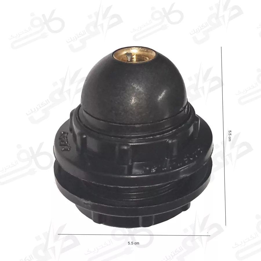 سرپیچ گریف دار (با دو گریف) معمولیE27 مشکی سرپیچ گریف دار (با دو گریف) معمولیE27 مشکی