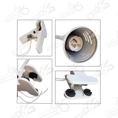 پايه خرطومی گيره دار سفيد