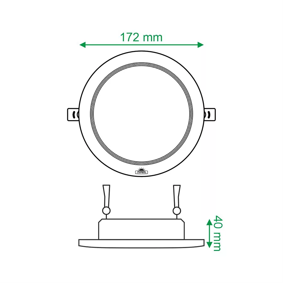 پنل توکار 20 وات پارمیس مهتابی