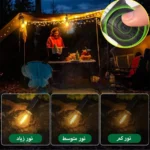 لامپ اضطراری آویز فیلمنتی مدل ادیسونی خورشیدی و شارژی با پورت Type-C
