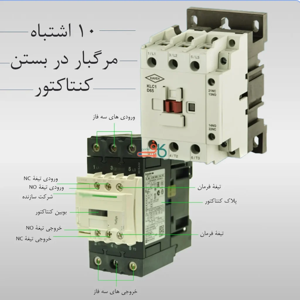 بستن اشتباه کنتاکتور