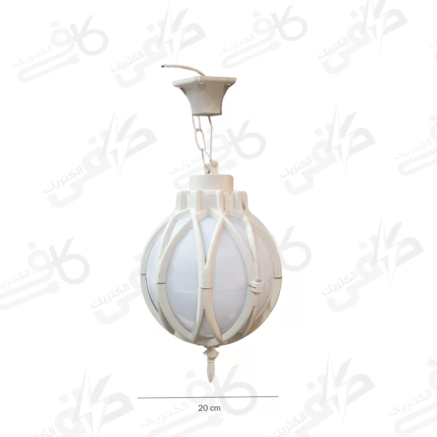 3043aa چراغ دیواری توپی حفاظ دار سفید - Image 1