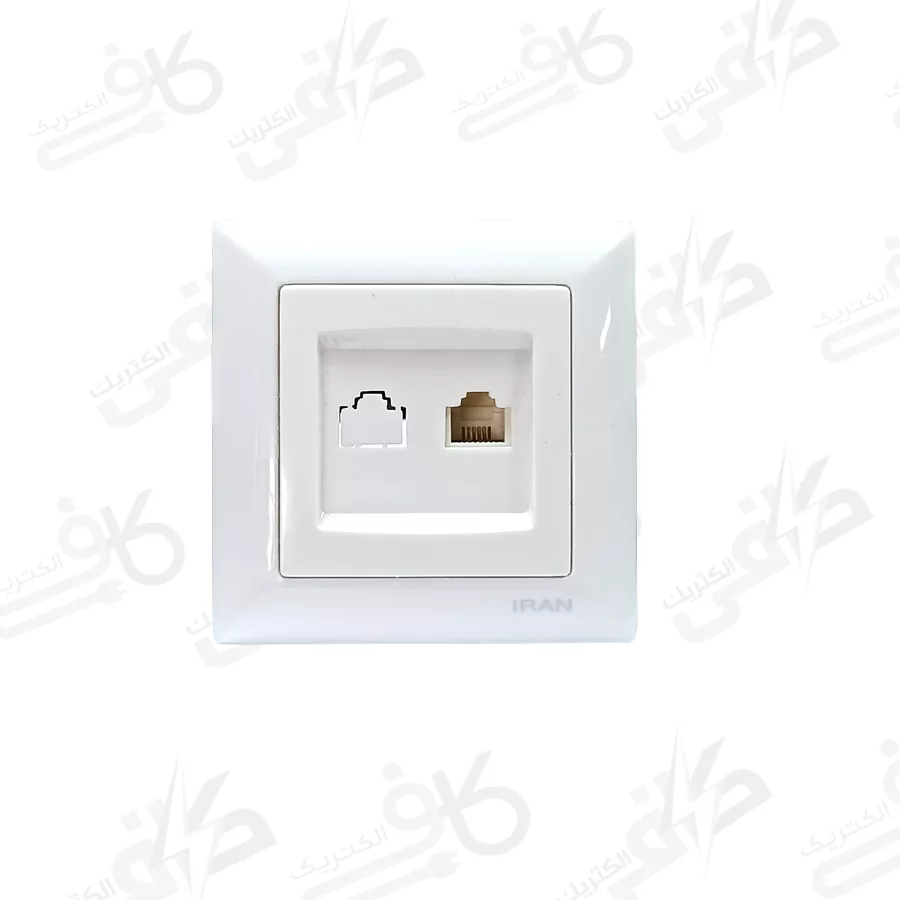4467 پريز تلفن تک سوکت CAT3 اليزه اقتصادی سفيد | ايران الکتریک - Image 1