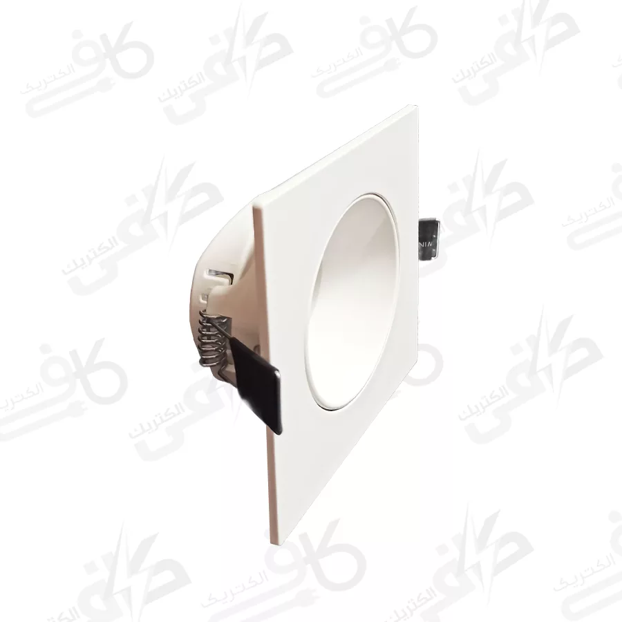 قاب هالوژن تکی مربع PVC فریم هالوژن رنگ سفید