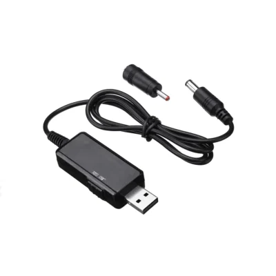 کابل تبدیل USB به DC (افزایش ولتاژ 5V به 9V/12V)