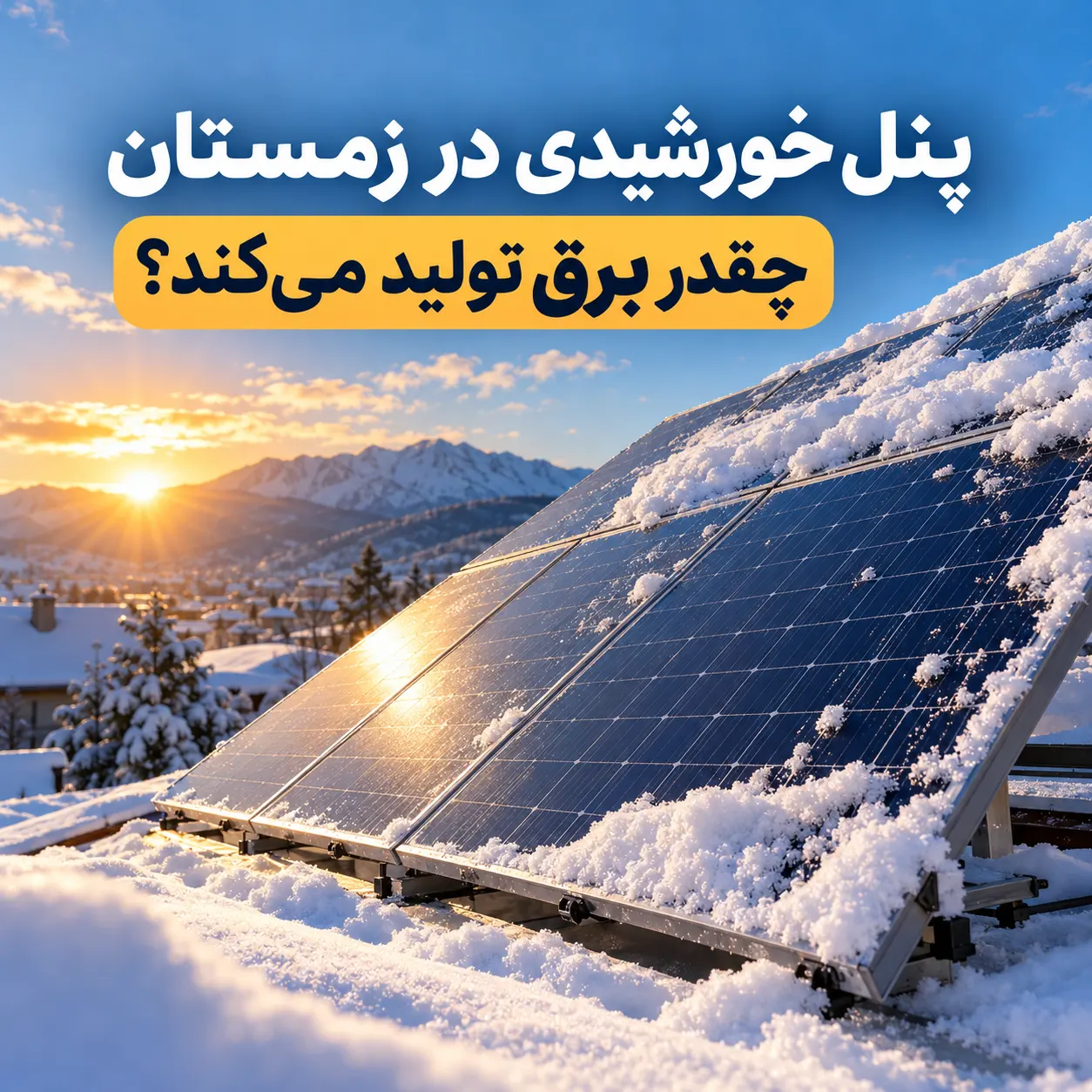 پنل خورشیدی در زمستان